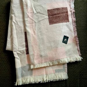 Ladies atmosphere scarf 6 foot long by 3 foot wide pink in color